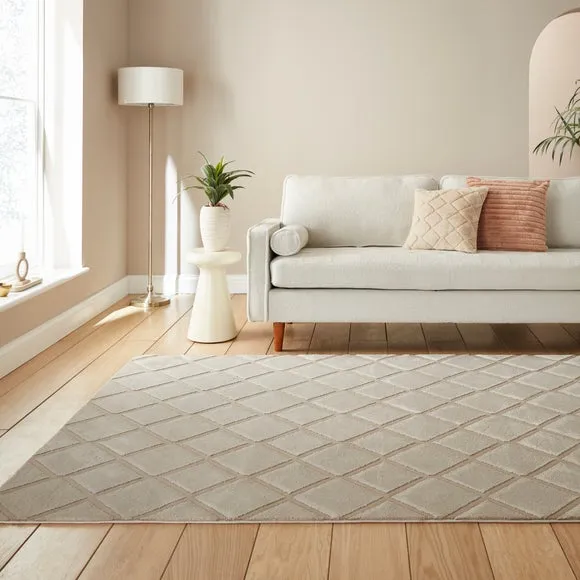 Catherine Lansfield Cosy Diamond Rug 1