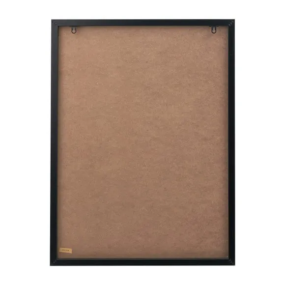 Monochrome Ovals Natural Framed Canvas 5