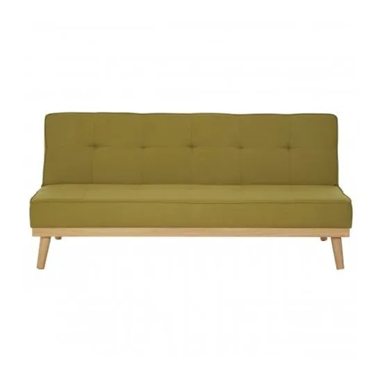 Porrima 3 Seater Fabric Sofa Bed In Green