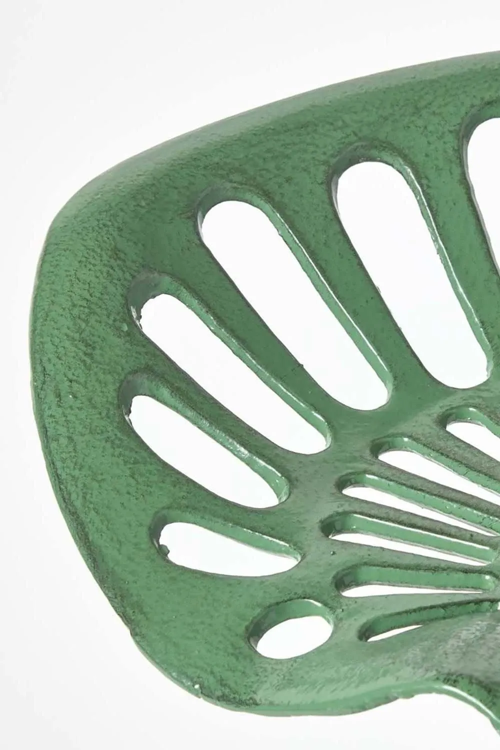 Homescapes Vintage Style Metal Adjustable Tractor Seat Bar Stool in Green 6