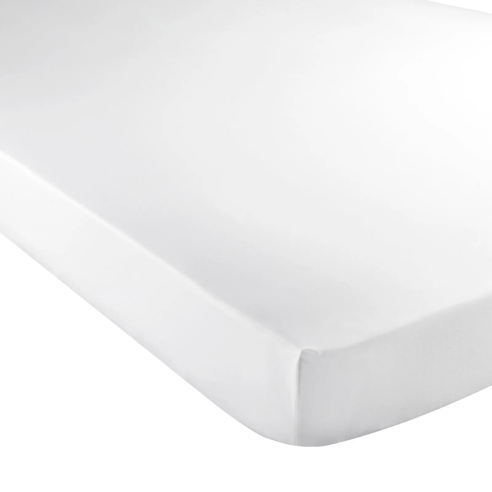 5A Fifth Avenue Egyptian Cotton Sateen 300 Thread Count Fitted Sheet White