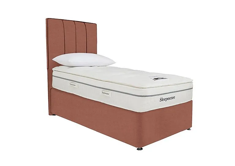 Tranquility 2800 Divan Set with 2 Drawers - Single - Burnt Orange