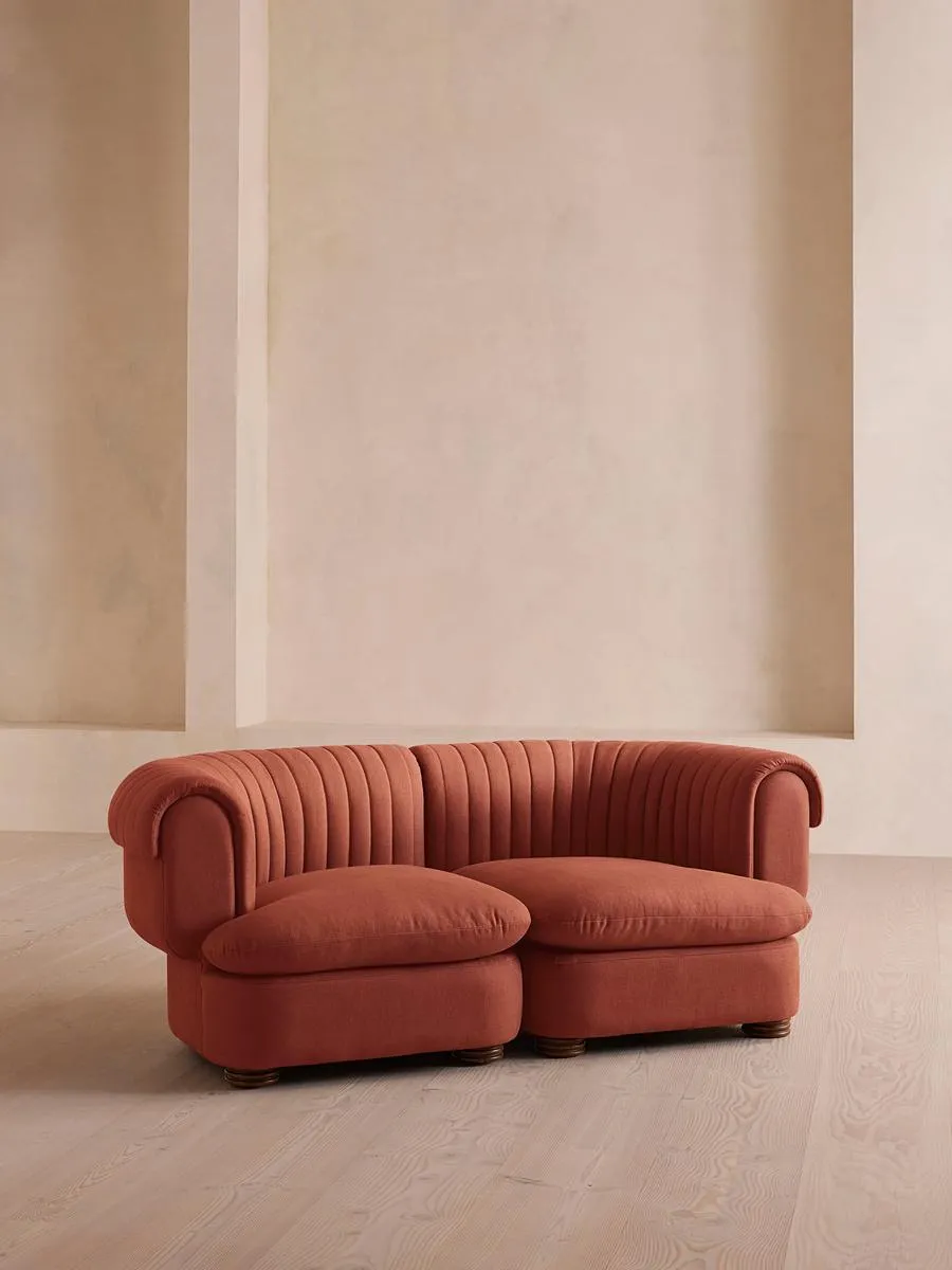 Rava Modular Sofa, Three Seater, Linen, Sienna