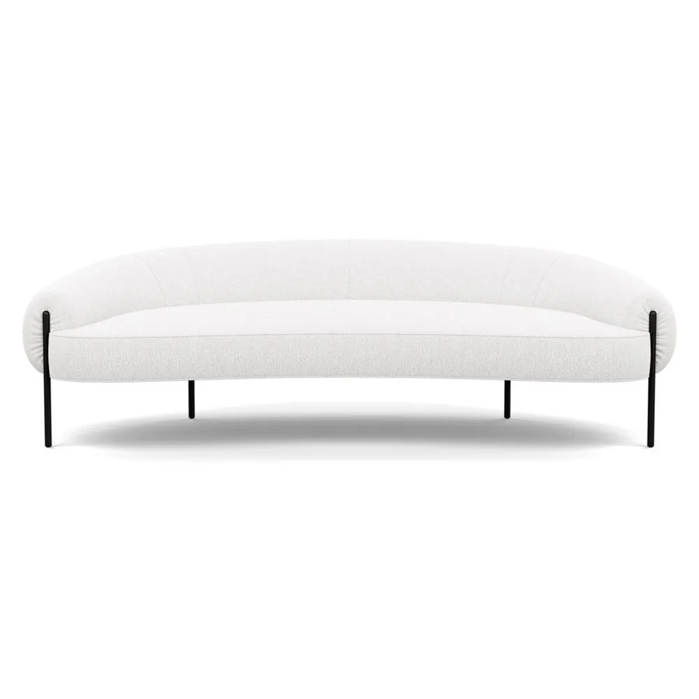 Heal's Isola 3 Seater Sofa Loop Boucle Polar Black Feet 1