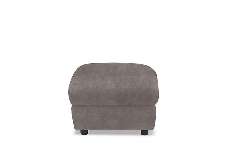 Raven Fabric Footstool - Marble Charcoal Grey