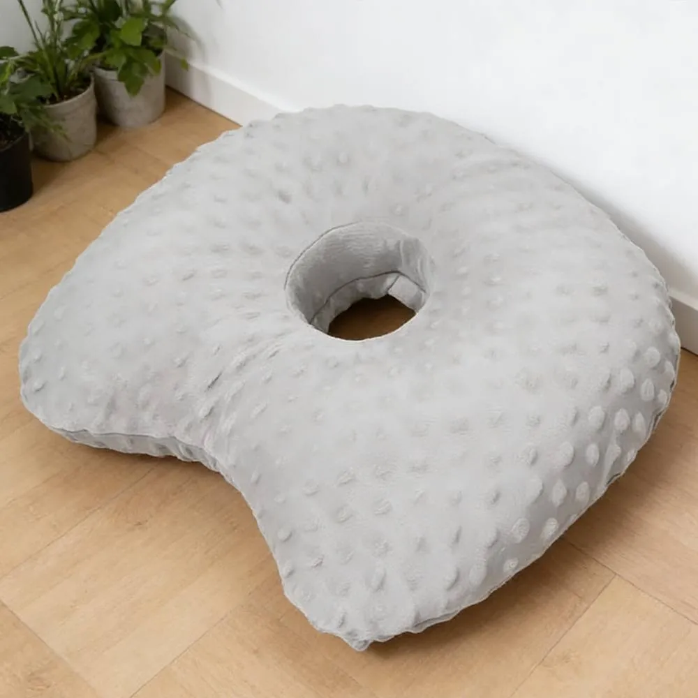Ventryn Ear Piercing Pillow Side Sleeper Ear Protector Cushion Pain Relief in Grey