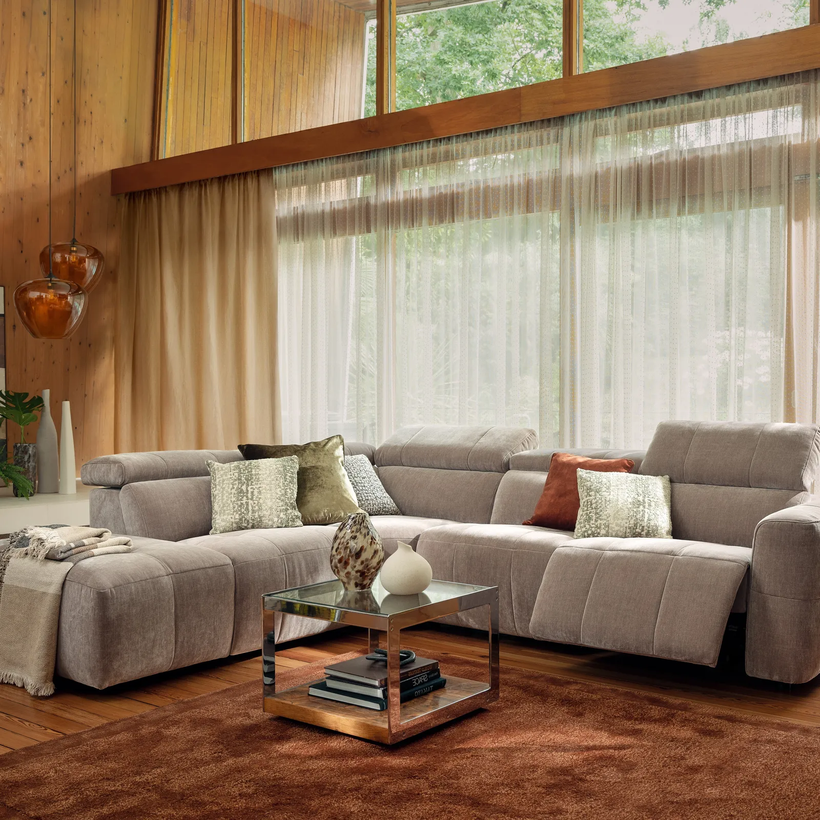 Rochester Lhf Corner Sofa, Neutral Fabric | Barker & Stonehouse 2