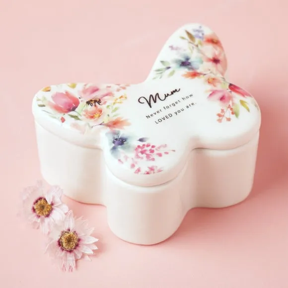 The Cottage Garden Butterfly Ceramic Trinket Box 1