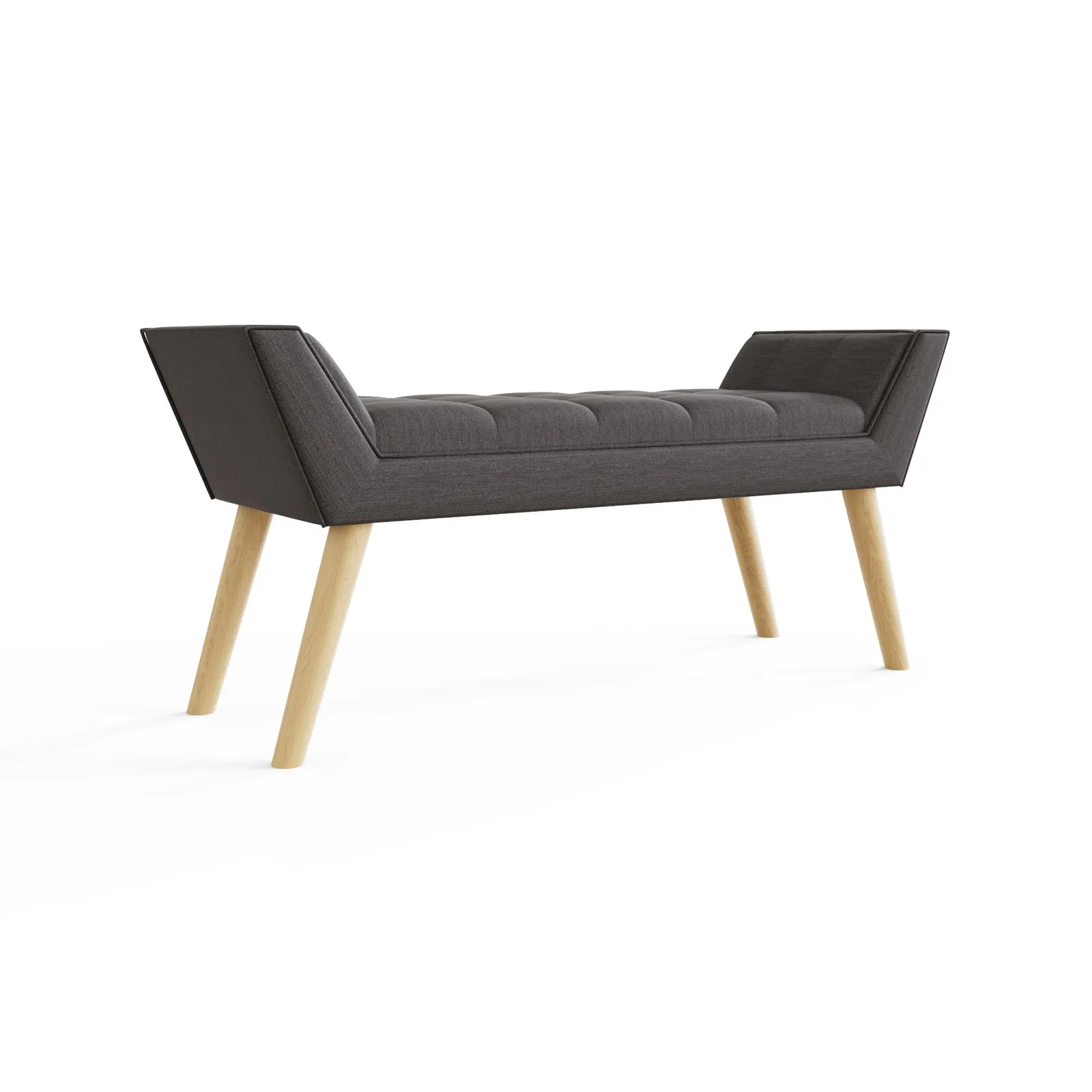 GFW Milan Ottoman Storage Bench in Dark Grey 4