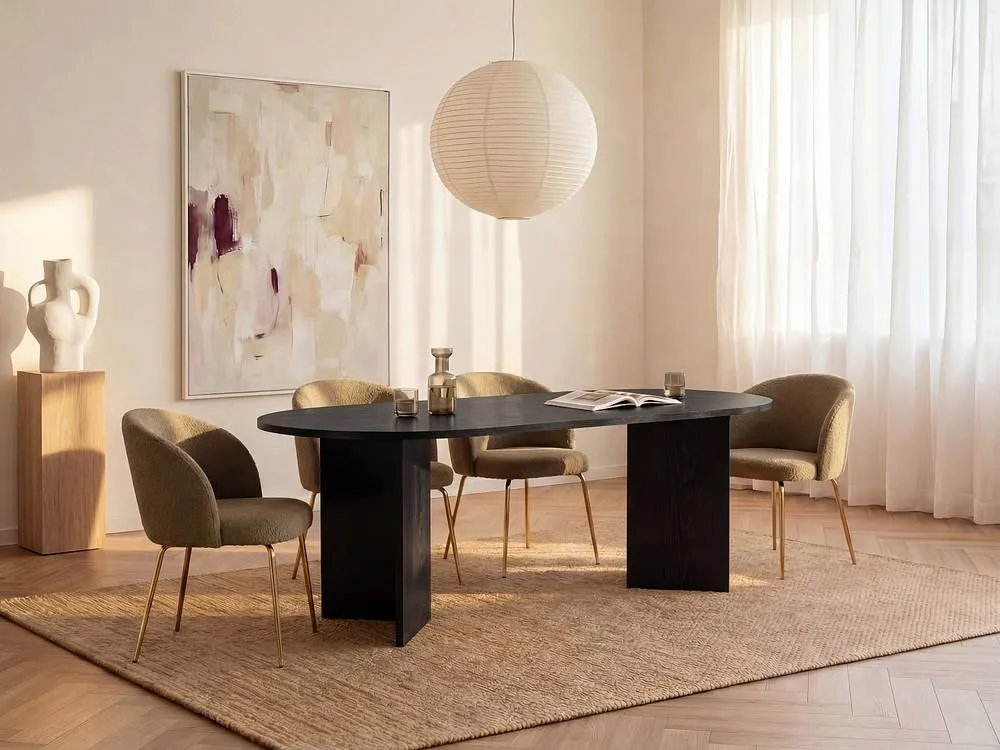 Vente-unique 8 - Seater Dining Table - Black - TOPANIA 3
