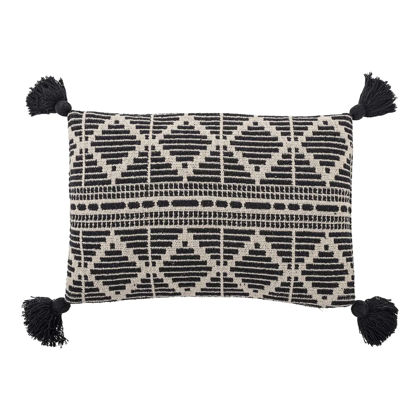 Black Tassel Cushion, Square Fabric | Barker & Stonehouse 3