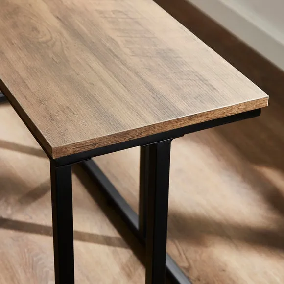 Charlie 4 Seater Rectangular Dining Table with 2 Benches 3