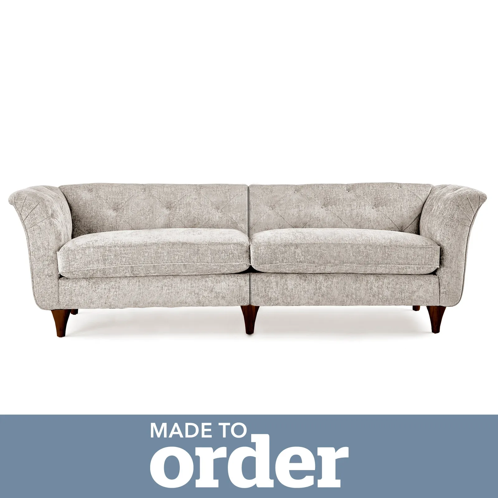 Jaipur 4 Seater Sofa Luxury Chenille Brown