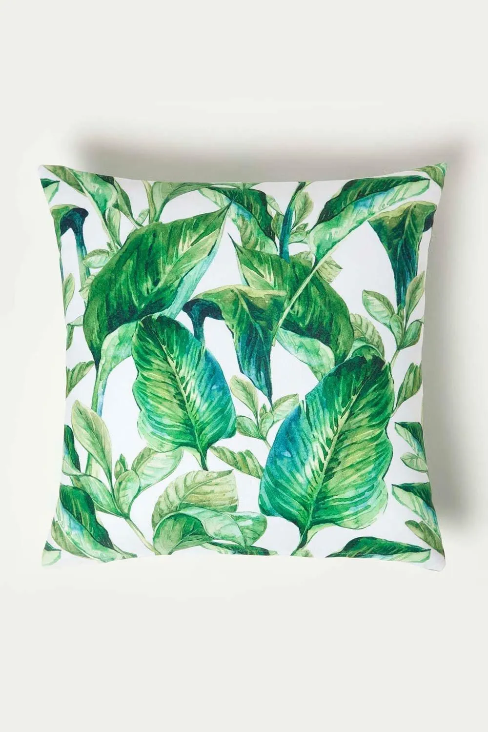 Homescapes Luxury Waterproof Banana Leaf Outdoor Cushion 45 x 45 cm, Set of 2 in Green 4