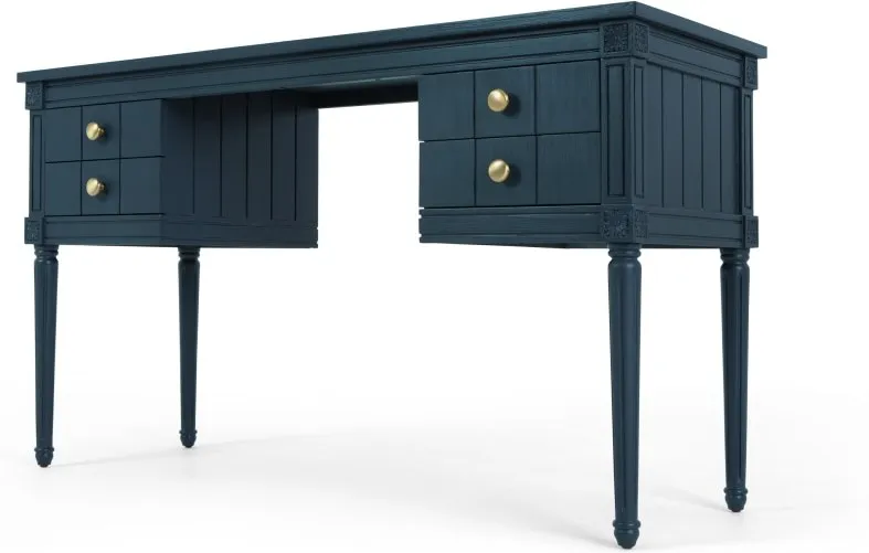Bourbon Vintage Desk, Dark Blue