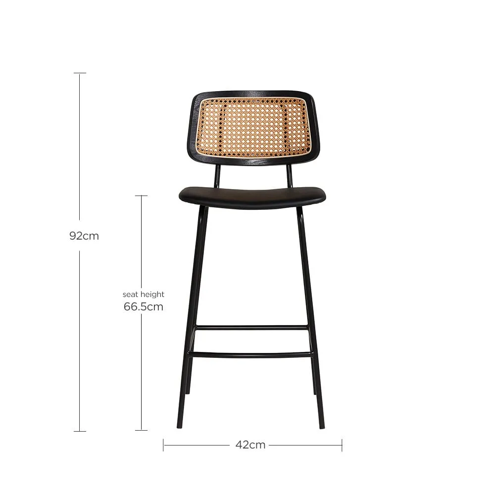Paco Bar Stool, Black Rattan | Barker & Stonehouse 3