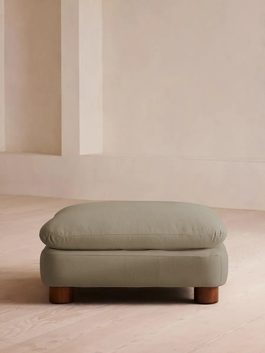 Vivienne Ottoman, Linen, Sage