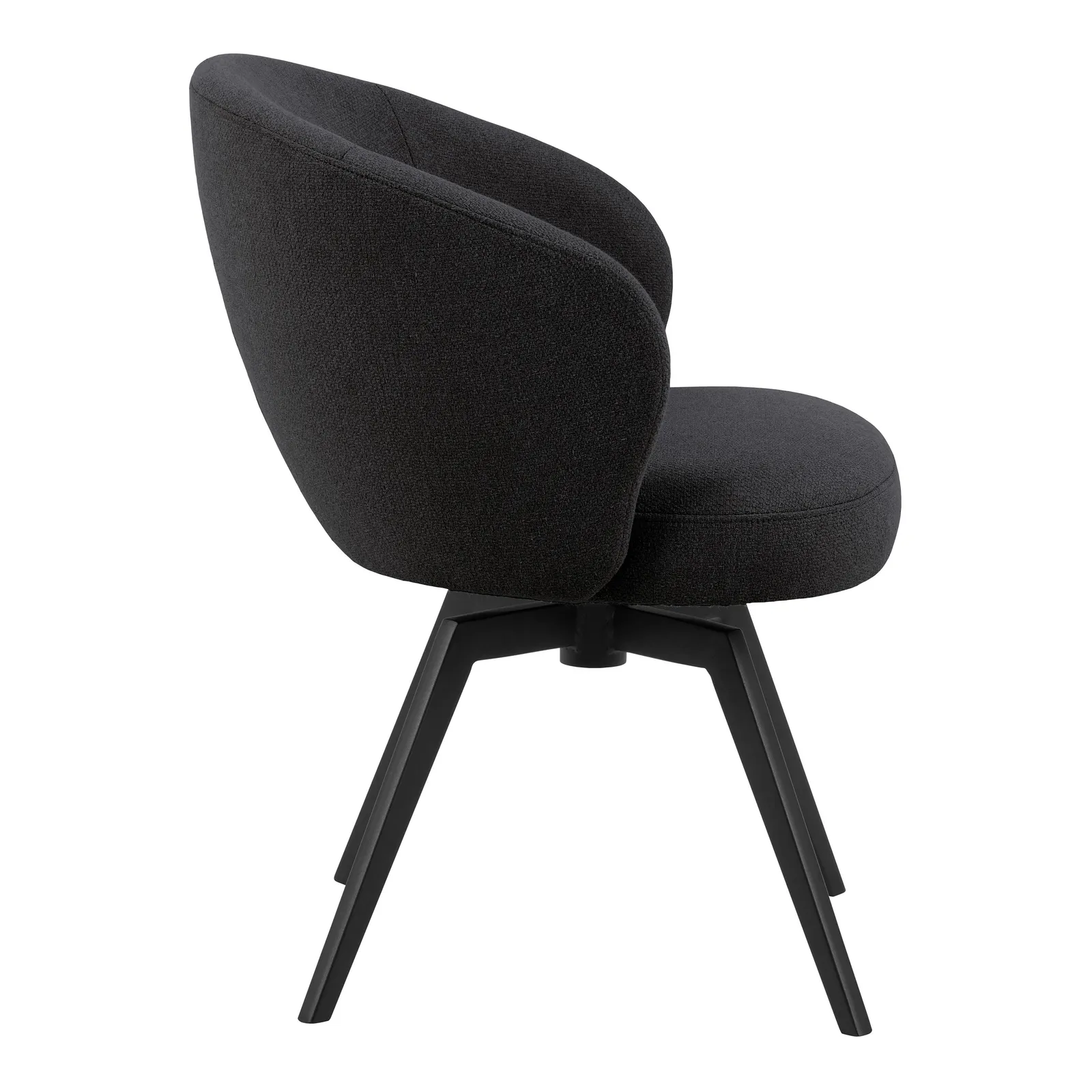 Furniture To Go Darlene Dining Chair with Armrest & Swivel Function in Black in Grey 3