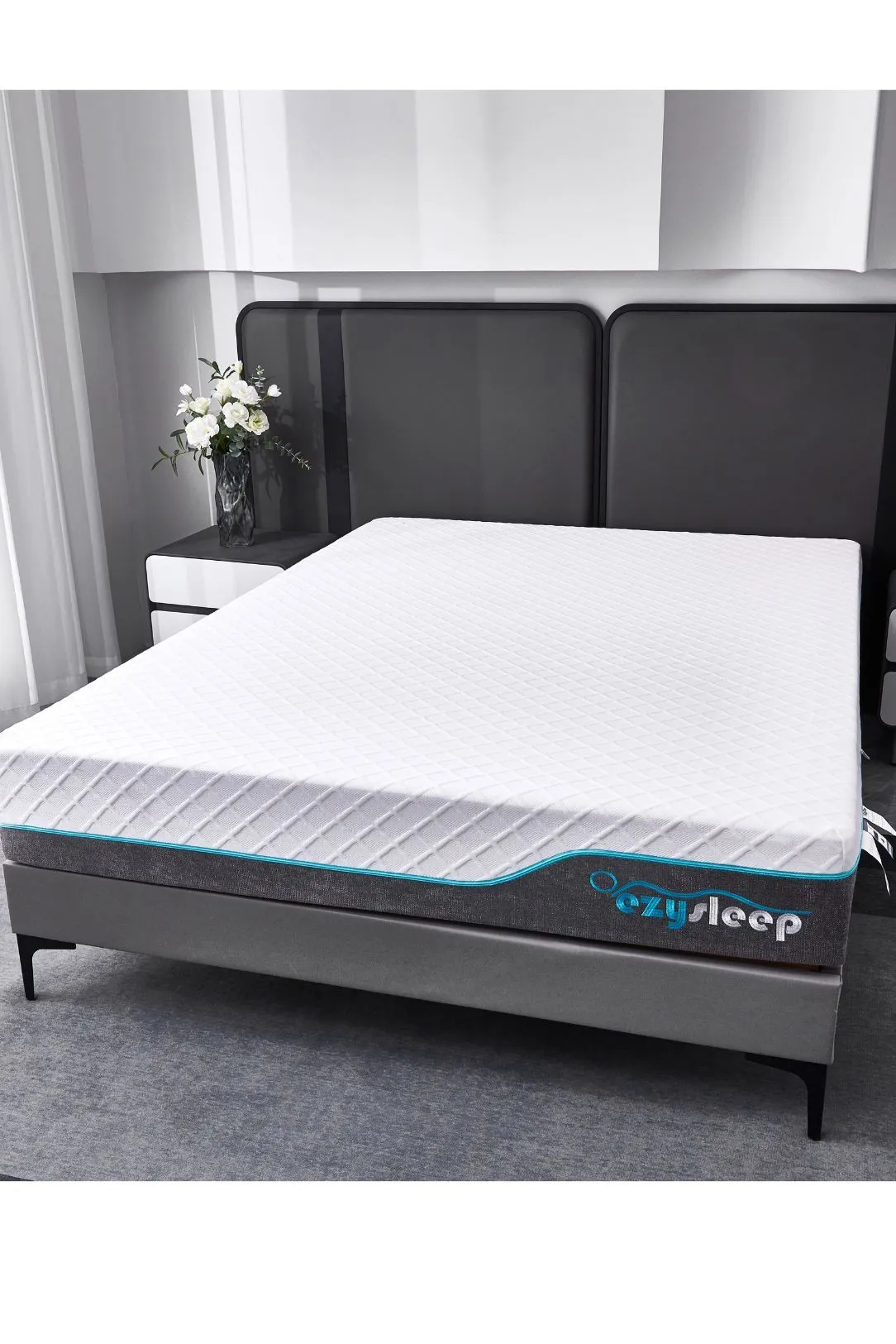 Ezysleep 24cm Astra Foam Hybrid Mattress - 5 Year Guarantee in White