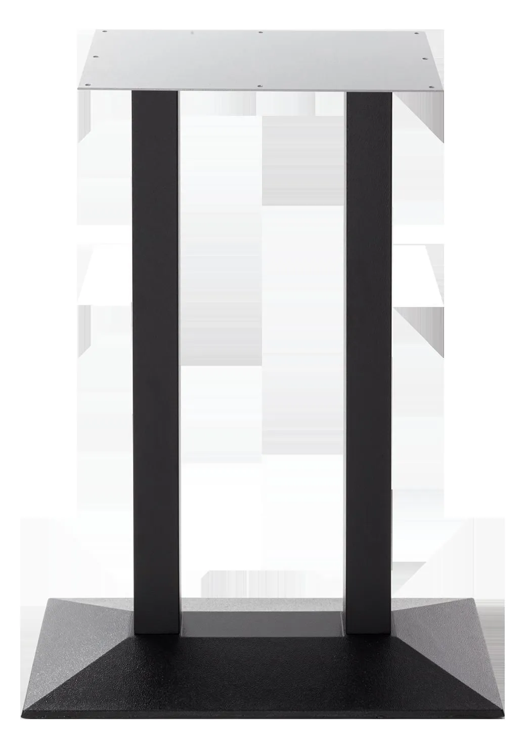 netfurniture Black cast iron pyramid table base - Twin 1050 mm