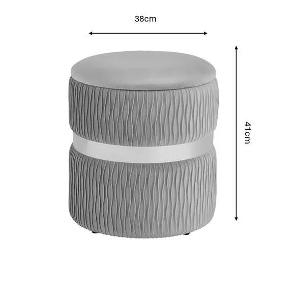 Eden Velvet Storage Footstool 6
