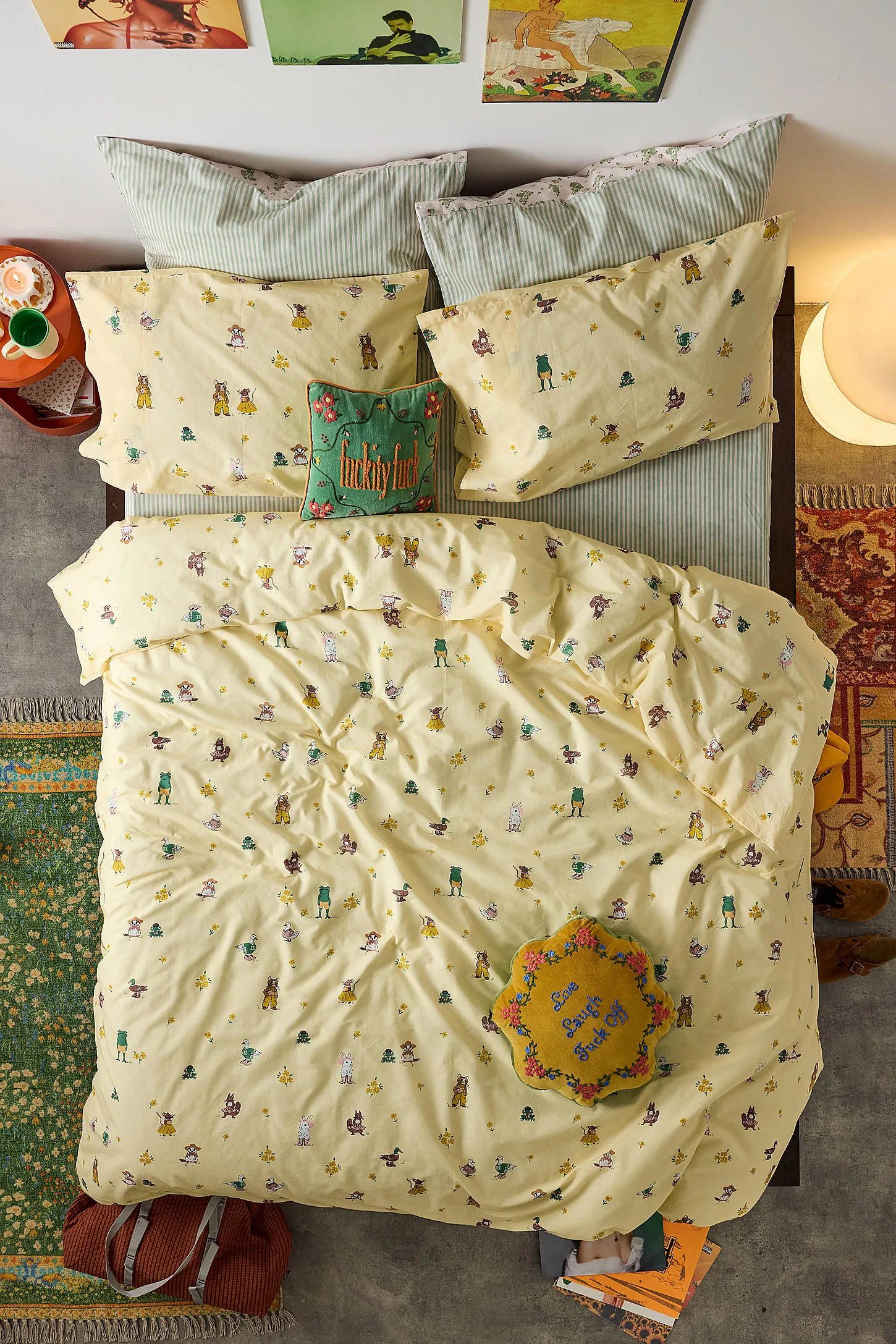 Party Animals Duvet Set - Yellow