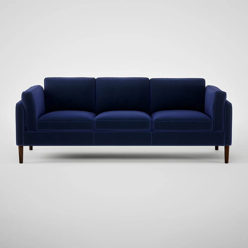 Heal's Sonno 4 Seater Sofa Nobilis Velvet Neptune Walnut Feet 2