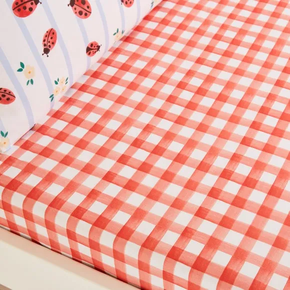 Set of 2 Ladybird Lane Fitted Sheets 2