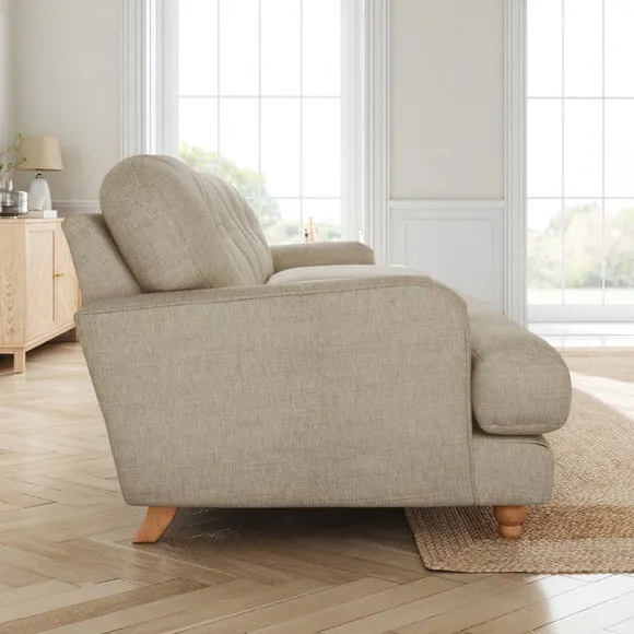 Martha Slub Faux Linen 4 Seater Sofa 2