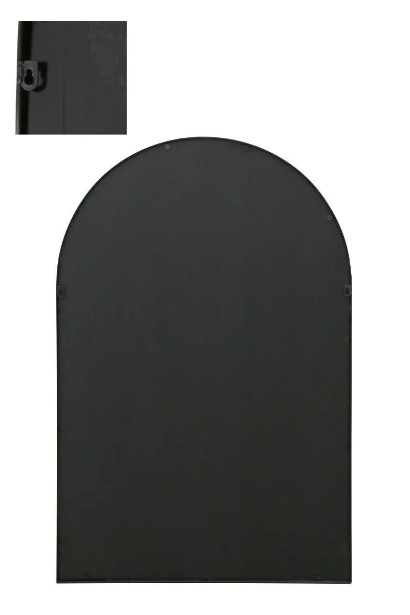 MirrorOutlet Black Metal Framed Arched Wall Mirror 47" X 31" (120CM X 80CM) 5