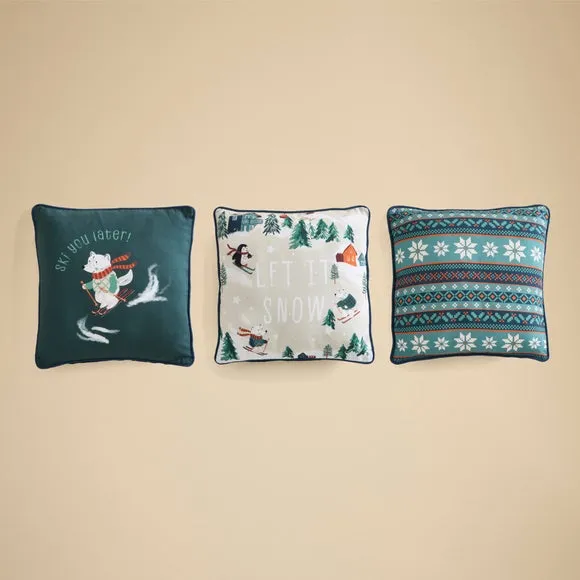 Set of 3 Alpine Square Cushion Covers 3