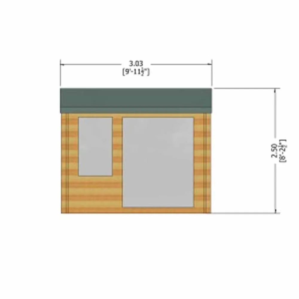 Shires Marlborough 28 mm Log Cabin 12 x 12 Feet in Tan 4