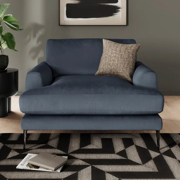 Lawson Matte Plush Velvet Snuggle Chair 1
