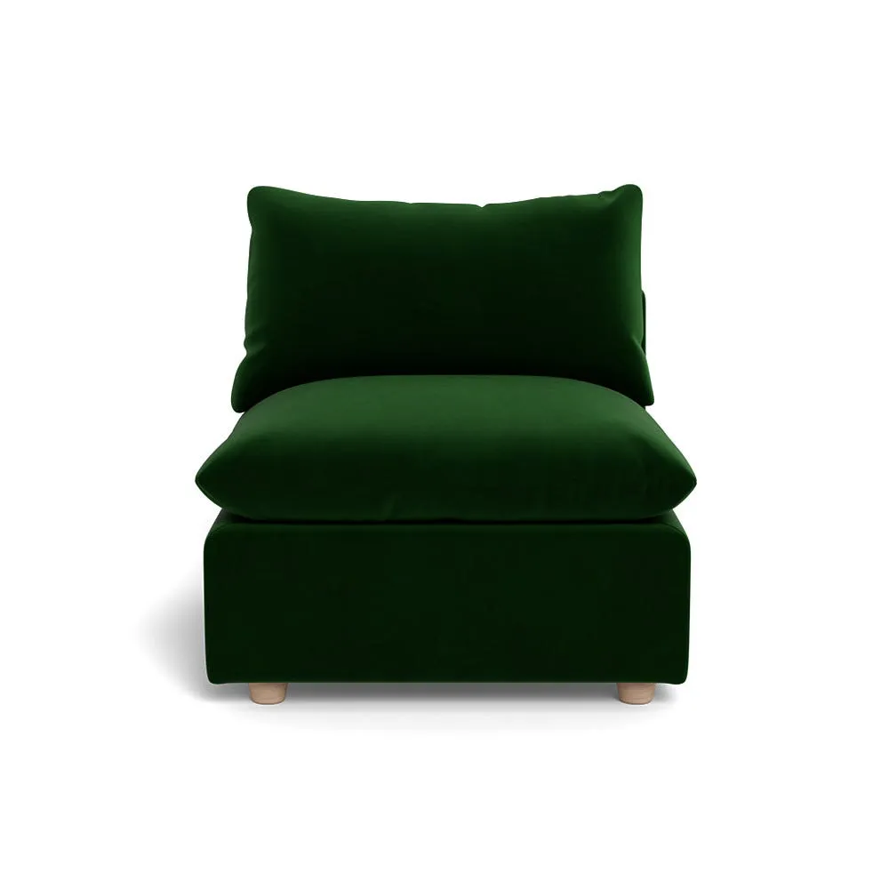 Heal's Astrid Single Unit Smart Velvet Forest Walnut Stained Beech Feet 1