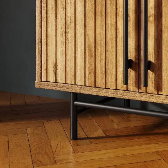 Bryant Hallway Console Table with Shoe Storage, Mango Wood Effect 5