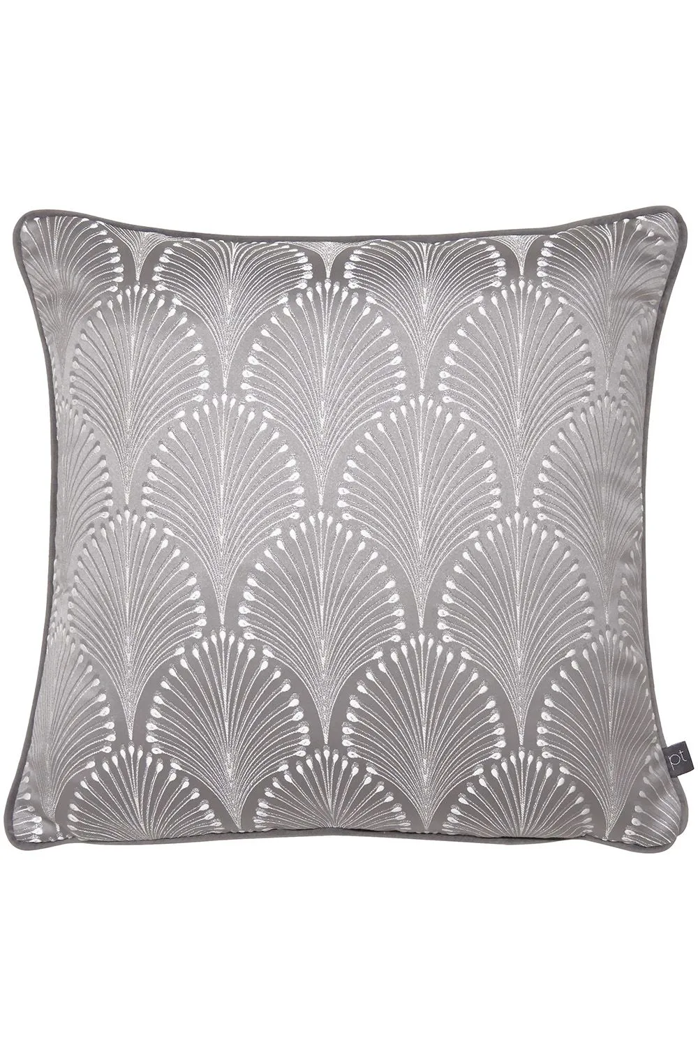 Prestigious Textiles Boudoir Jacquard Piped Cushion in Dark Grey