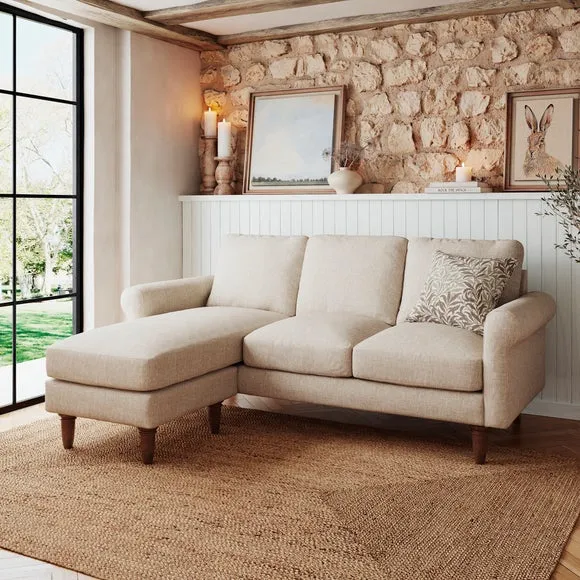Maeve Compact Flatweave Corner Chaise Sofa