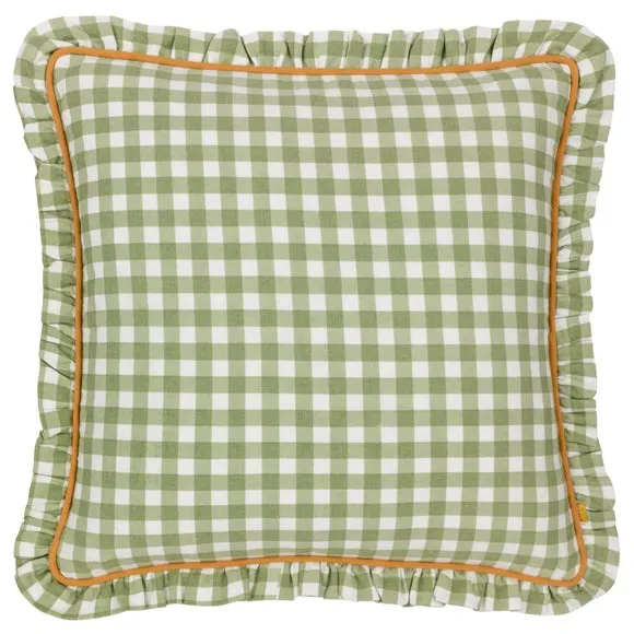 Furn. Maude Gingham Cotton Square Cushion 3