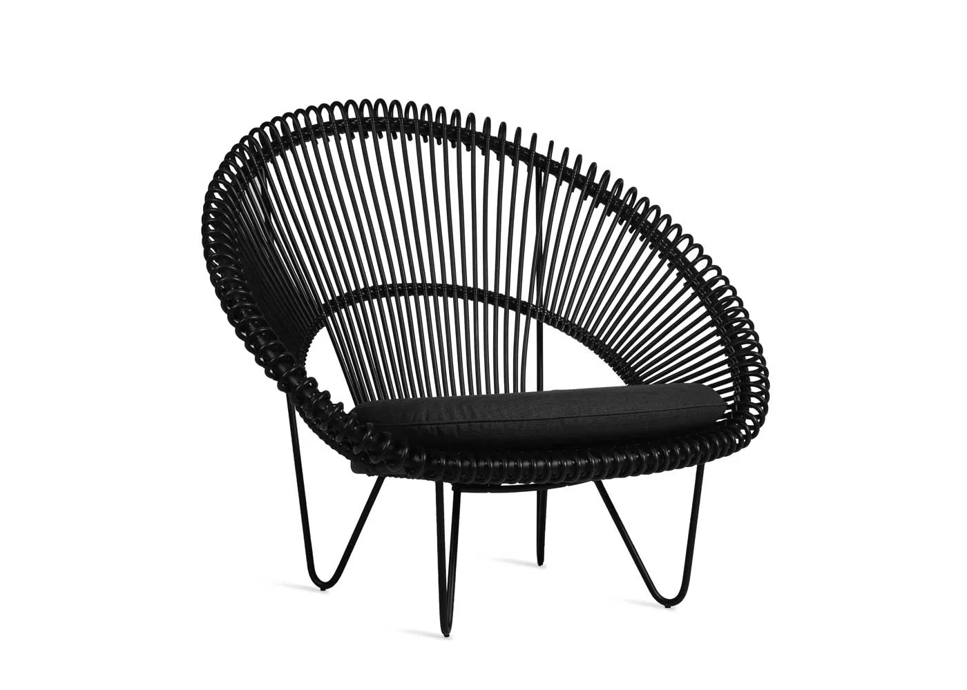 Vincent Sheppard Roy Cocoon Black Seat Cushion Donau Anthracite