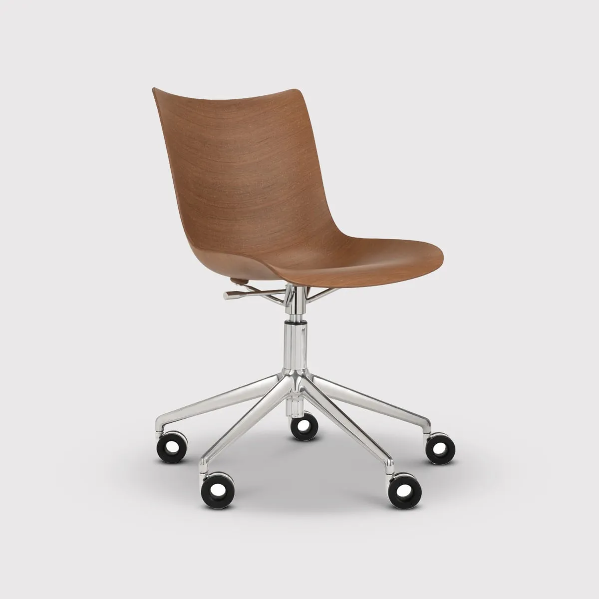 Kartell P/Wood 2020 Office Chair, Brown | Barker & Stonehouse