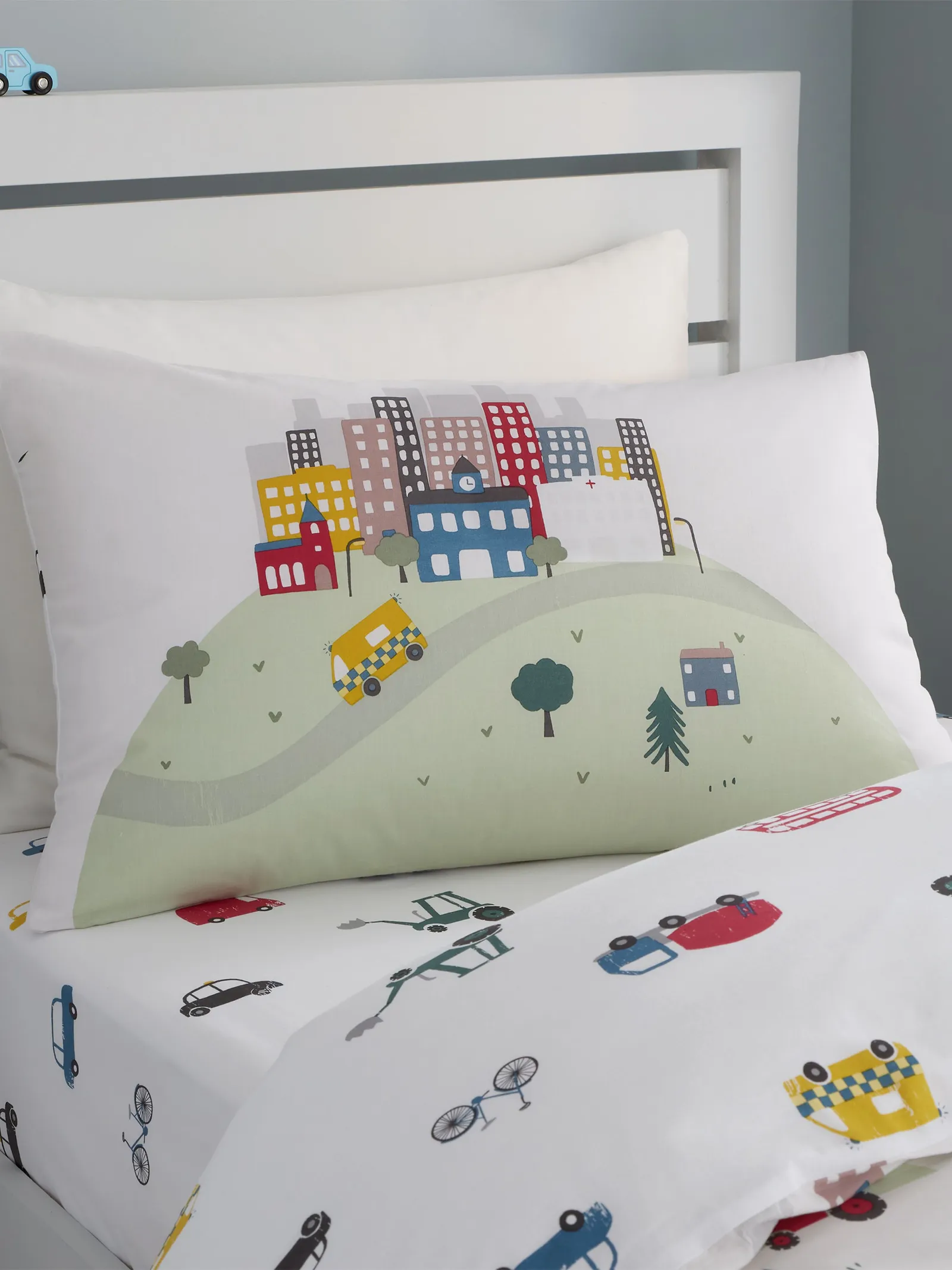 Bianca 'Transport' Cotton Duvet Cover Set in White 3