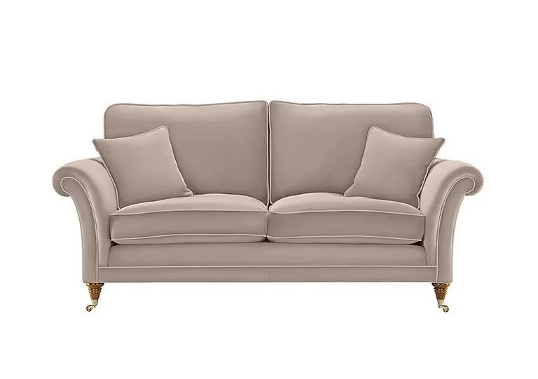 Burghley Large 2 Seater Leather Sofa - Roma Putty - Sofas and Armchairs - In Time for Christmas