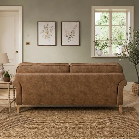 Millie Soft Faux Leather 3 Seater Sofa 2