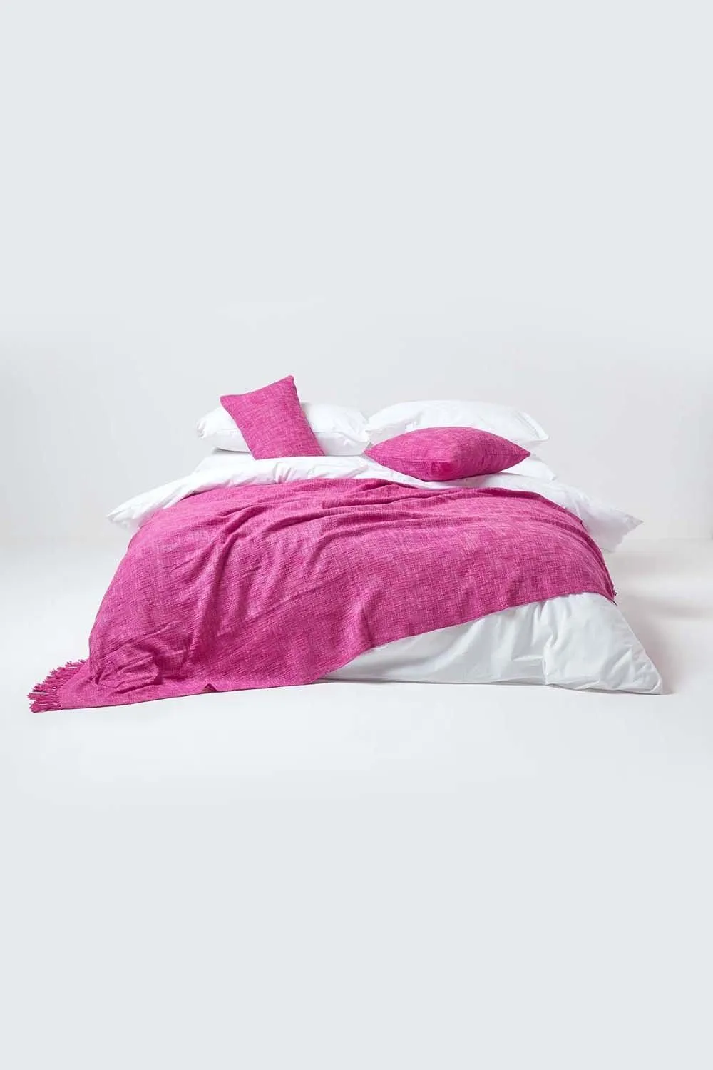Homescapes Nirvana Cotton Cushion Cover in Pink 4