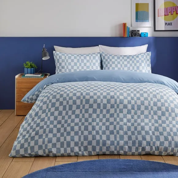 Wavy Check Quilt Cover and Pillowcase Set 1