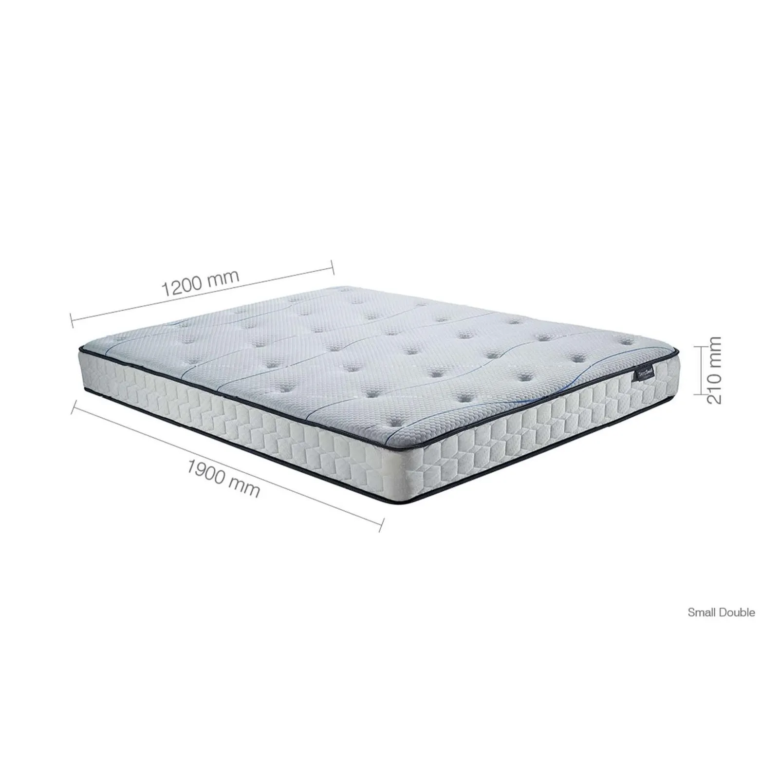 Birlea Small Double Bed Frame & Mattress White Wood Sleepsoul Cambridge 4FT 6