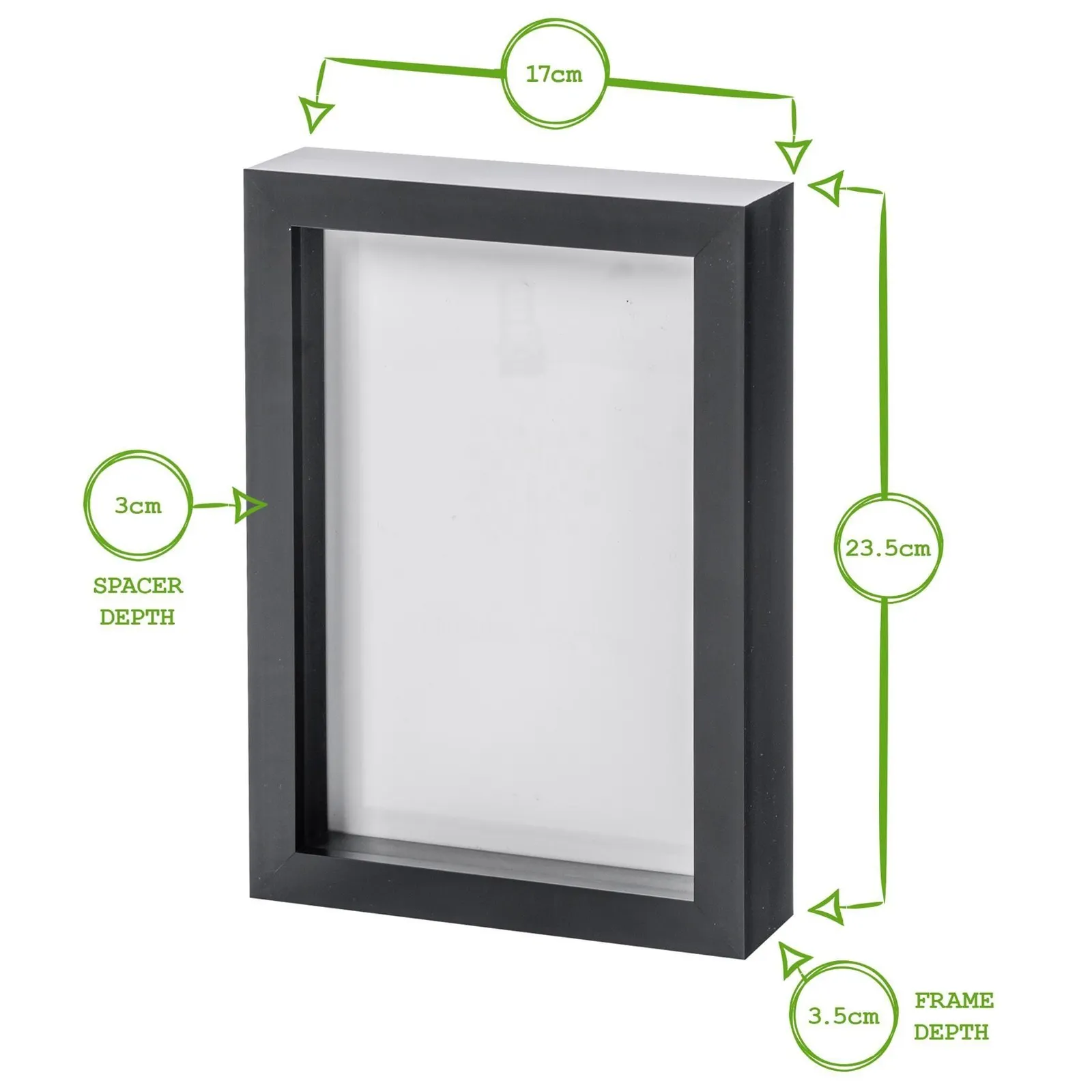 Nicola Spring 3D Box Photo Frames - A5 (6 x 8") - Pack of 5 in White 4