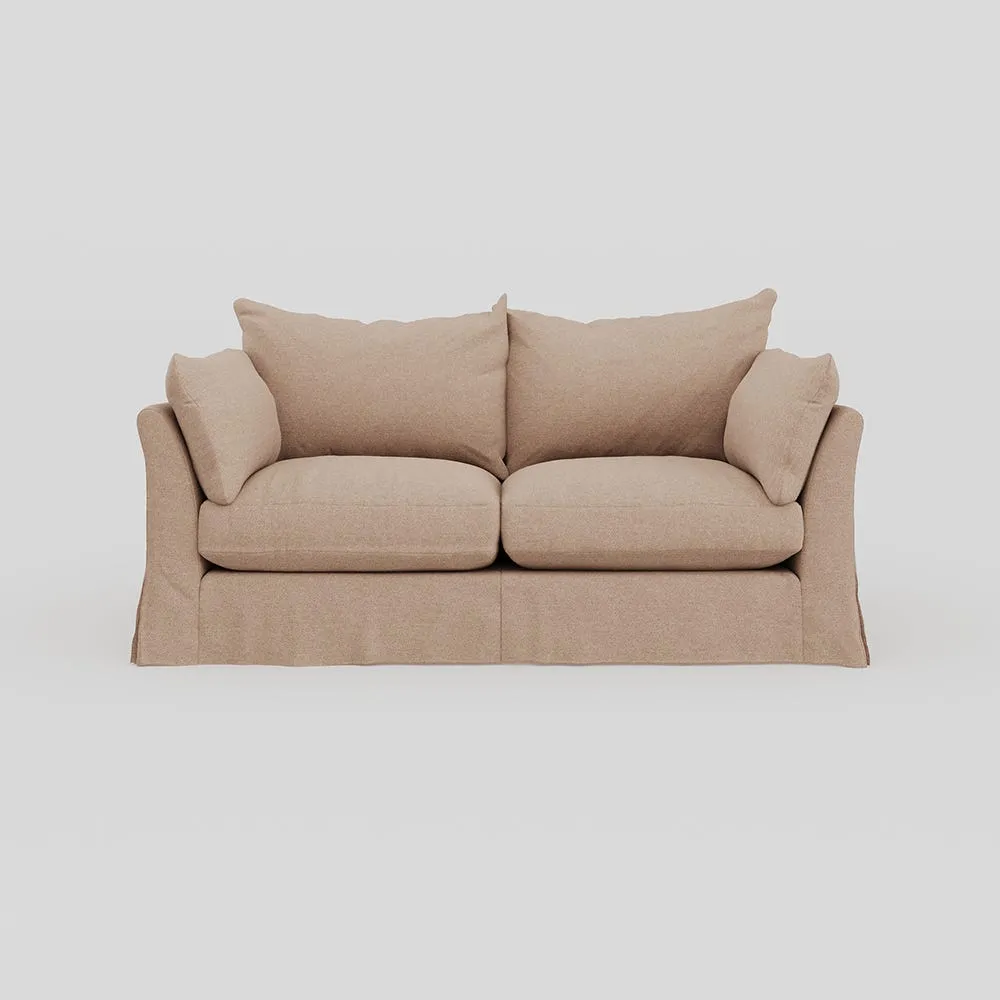 Heal's Tailor Loose Cover 3 Str Sofa Capelo Linen Rosedale, Natural Beech Feet