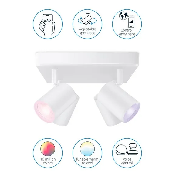 WiZ Imageo Smart 4 Light LED Adjustable Semi Flush Spotlight 3