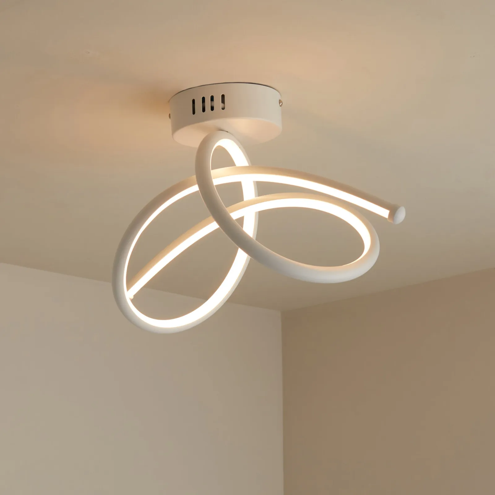 Berlin Dimmable LED Ceiling Fitting White